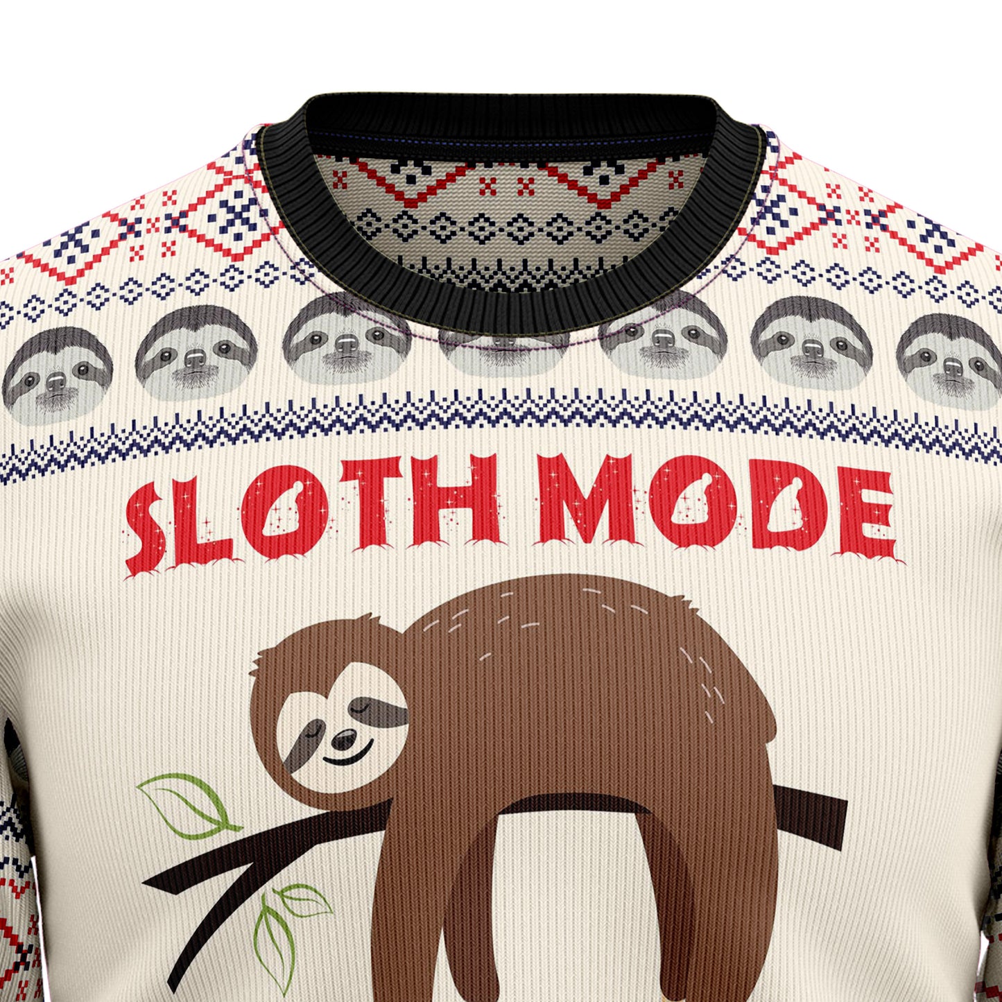 Sloth Mode Activated HZ102608 Ugly Christmas Sweater