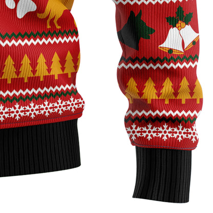 German Shepherd Waiting For Christmas G51026 Ugly Christmas Sweater