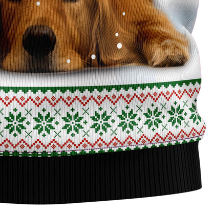 Dreaming Golden Retriever Under Snow TG51015 Ugly Christmas Sweater