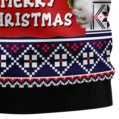 Grumpy Cat Merry Christmas Xmas Santa Hat HZ112315 Ugly Christmas Sweater