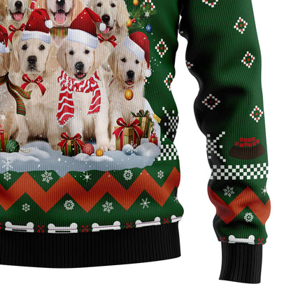 Golden Retriever Pine Tree T249 Ugly Christmas Sweater