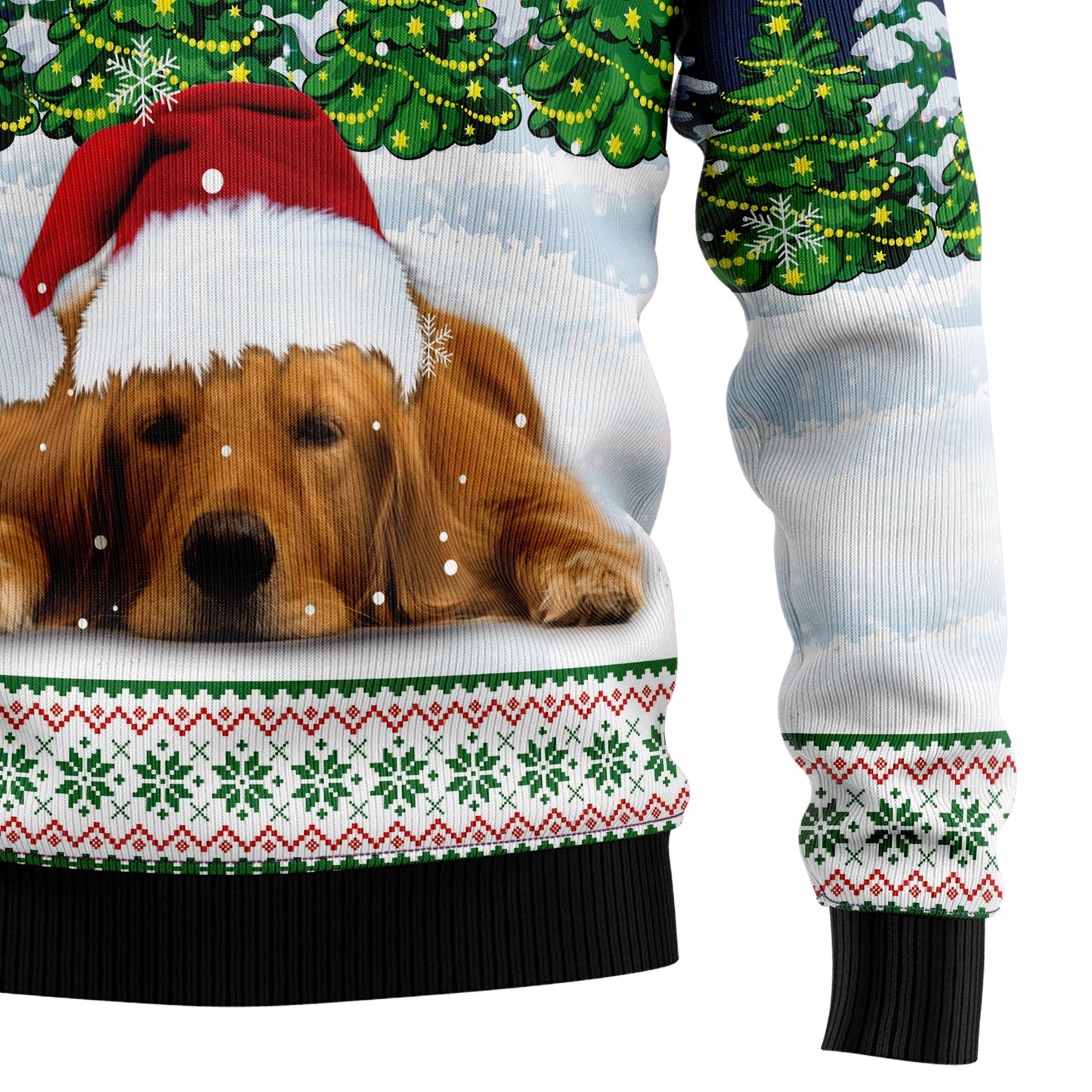 Dreaming Golden Retriever Under Snow TG51015 Ugly Christmas Sweater