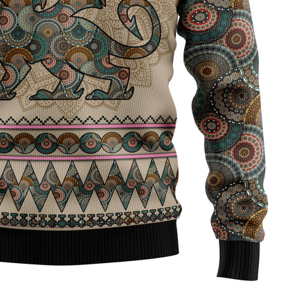 Dragon Mandala T210 Ugly Christmas Sweater