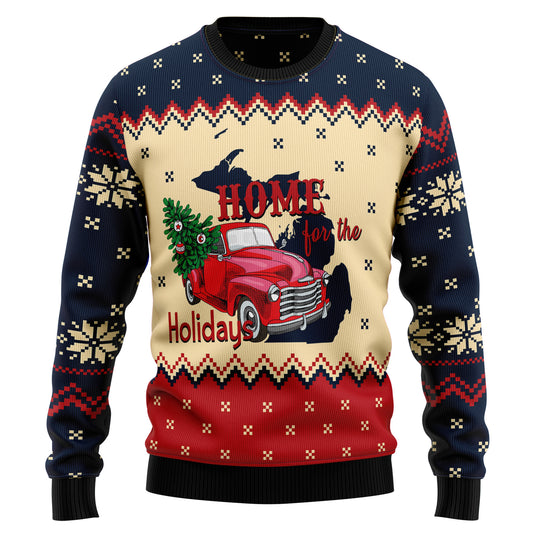 Home For The Holidays Michigan HZ100802 Ugly Christmas Sweater