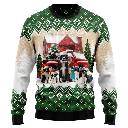 Border Collie Let It Snow D1211 Ugly Christmas Sweater