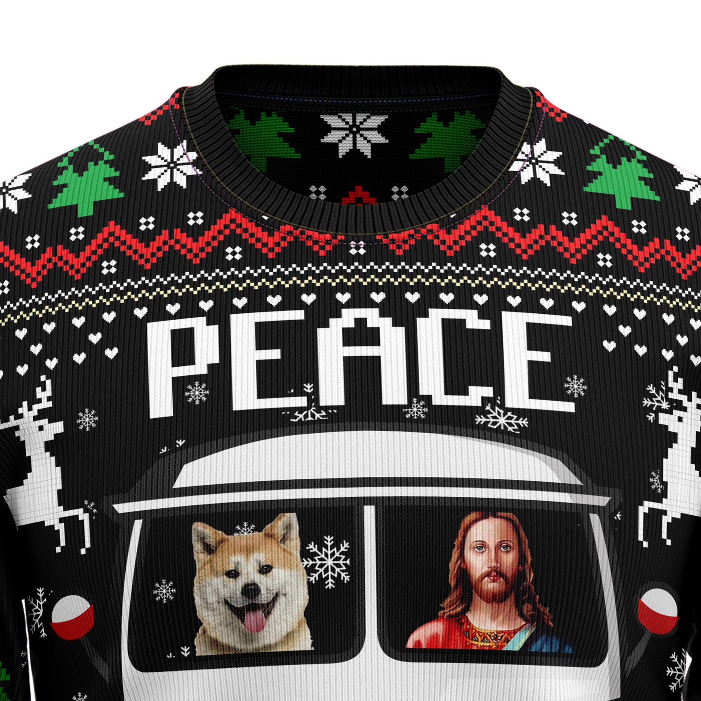 Shiba Inu Peace D0110 Ugly Christmas Sweater