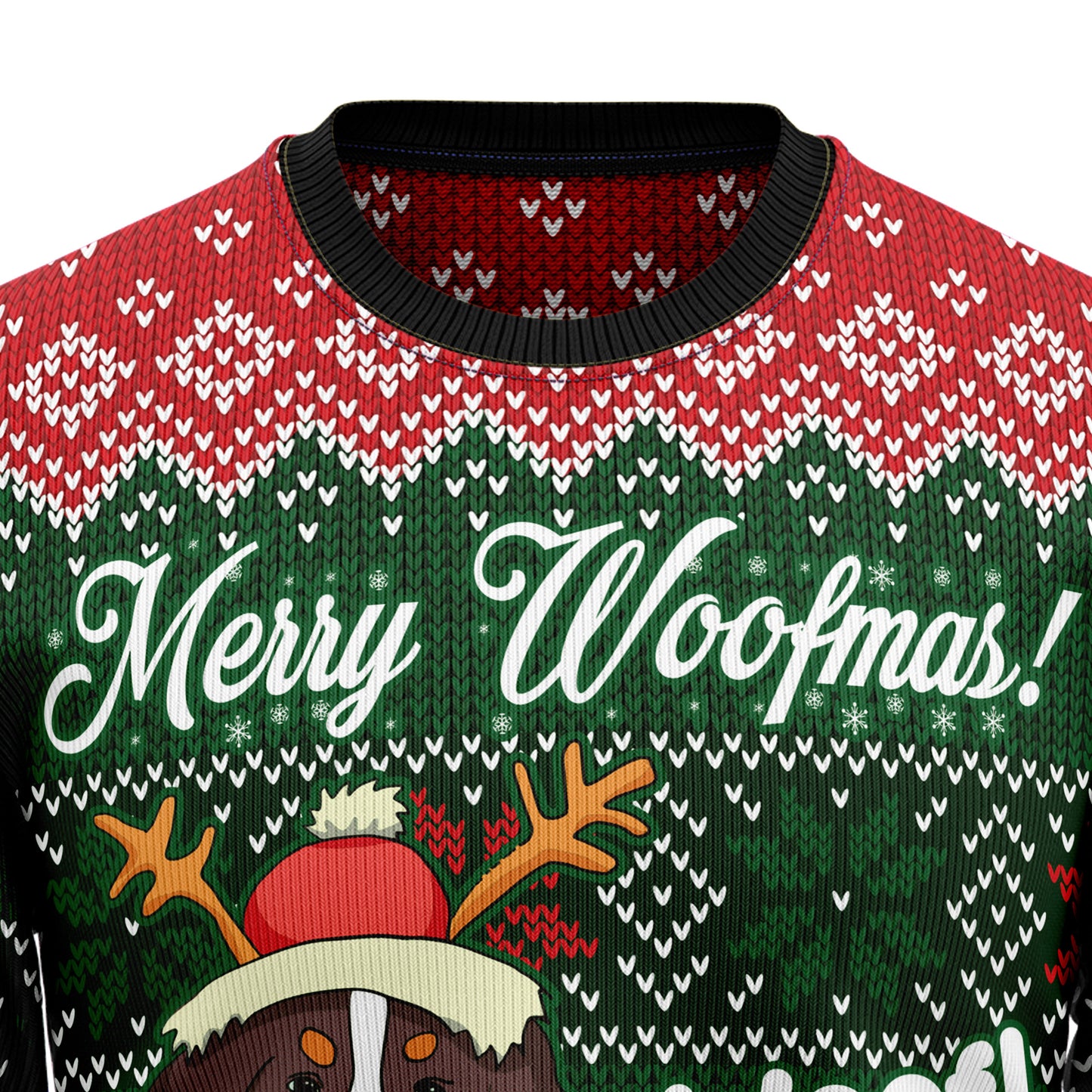 Bernese Mountain Dog Woofmas D2409 Ugly Christmas Sweater