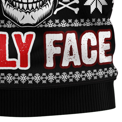 Skull Jolly Face TY510 Ugly Christmas Sweater