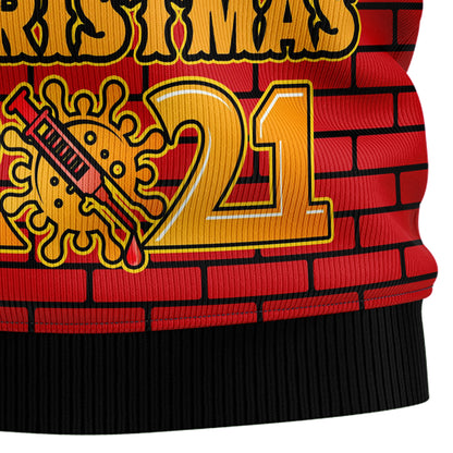 Merry And Masked Christmas 2021 Ugly Christmas Sweater