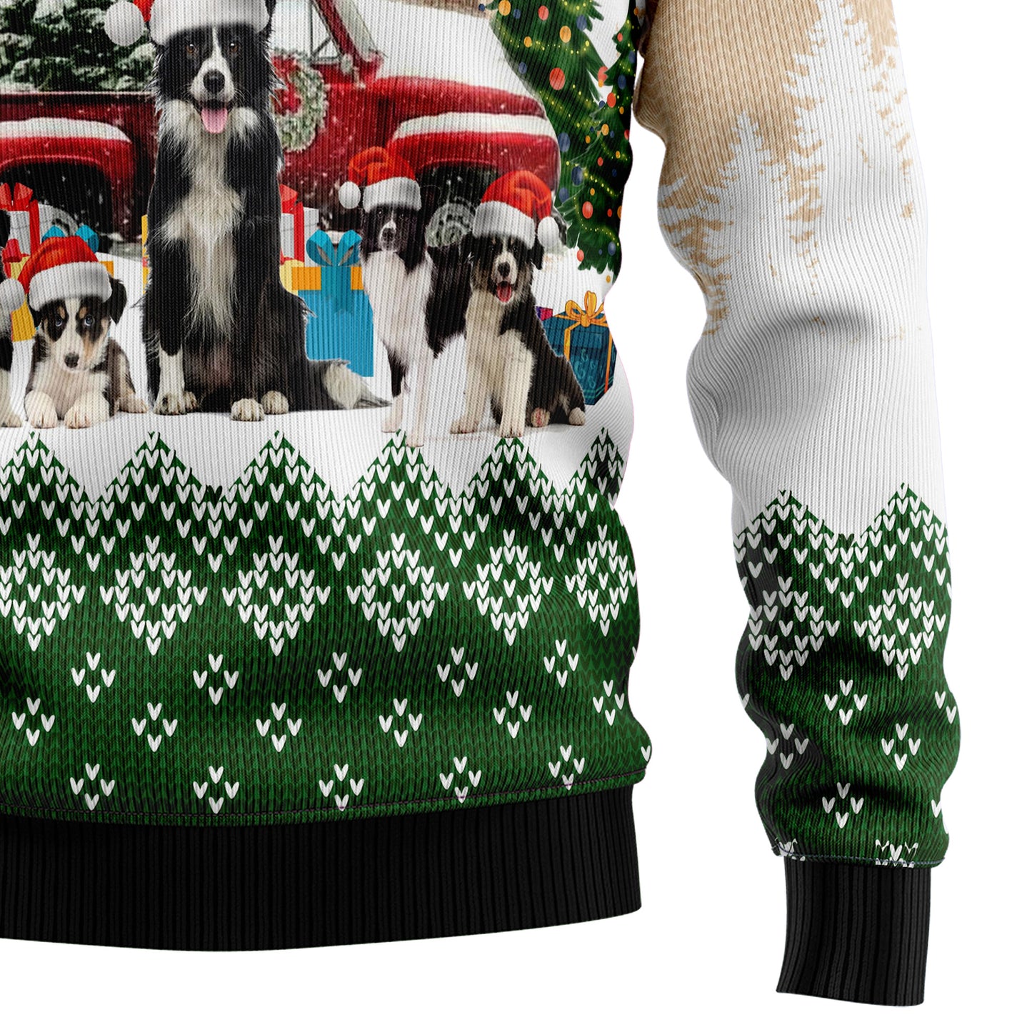Border Collie Let It Snow D1211 Ugly Christmas Sweater
