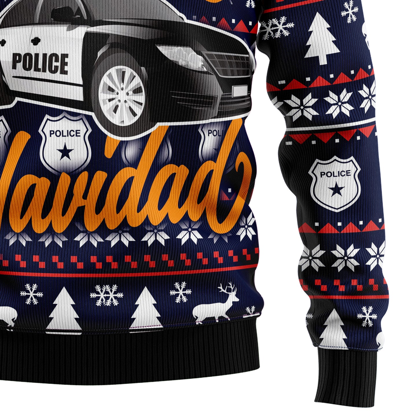 Police Navidad HT92401 Ugly Christmas Sweater