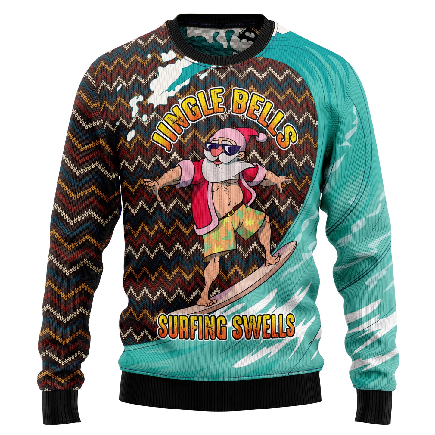 Jingle Bells Surfing Swells HT102308 Ugly Christmas Sweater