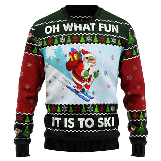 Skiing Oh What Fun TY2710 Ugly Christmas Sweater