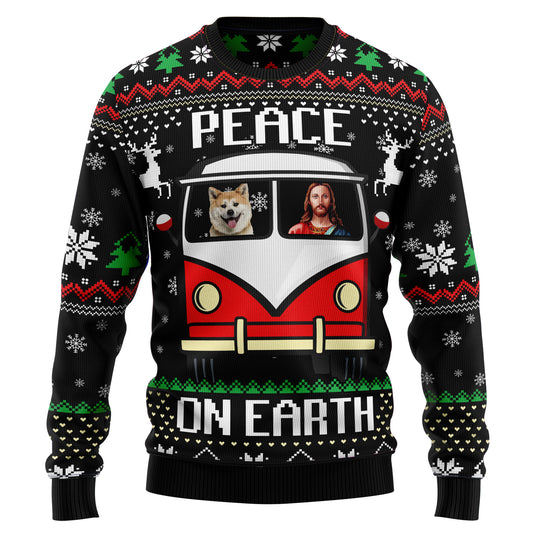 Shiba Inu Peace D0110 Ugly Christmas Sweater