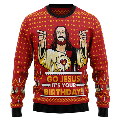 Jessus's Birthday HZ101614 Ugly Christmas Sweater