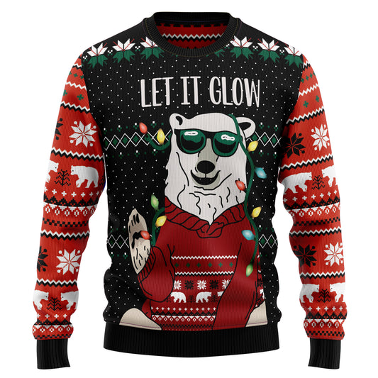 Let‘s Glow Polar Bear G5129 Ugly Christmas Sweater