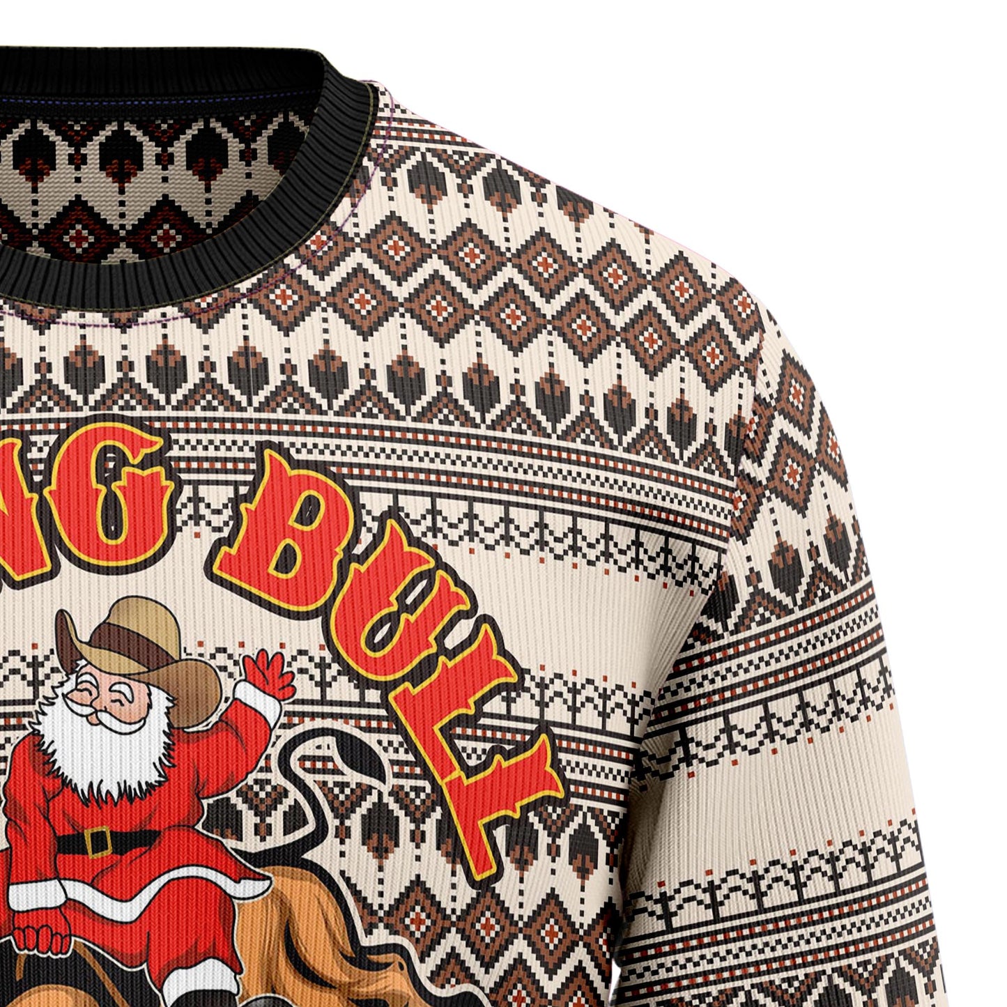 Riding Bulls Punchin Fools HT121120 Ugly Christmas Sweater