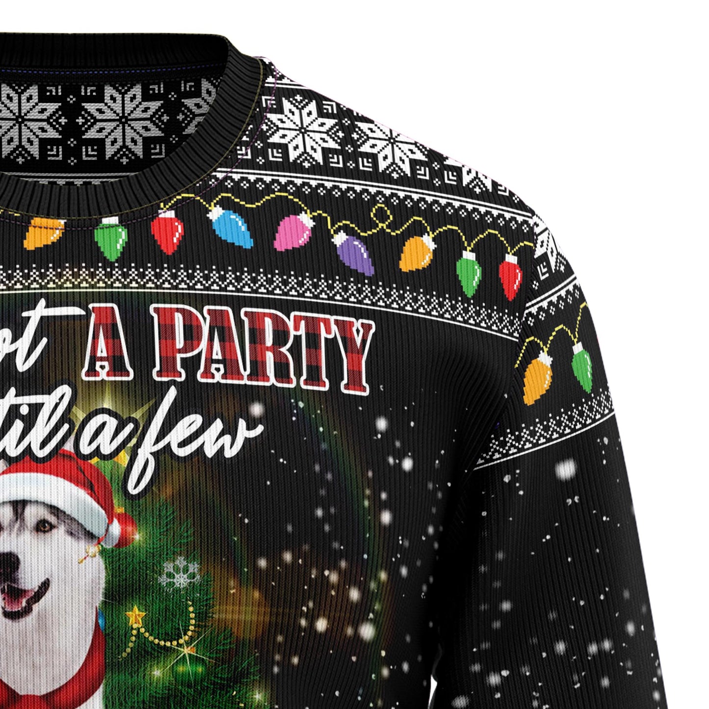 Siberian Husky Show Up D1111 Ugly Christmas Sweater