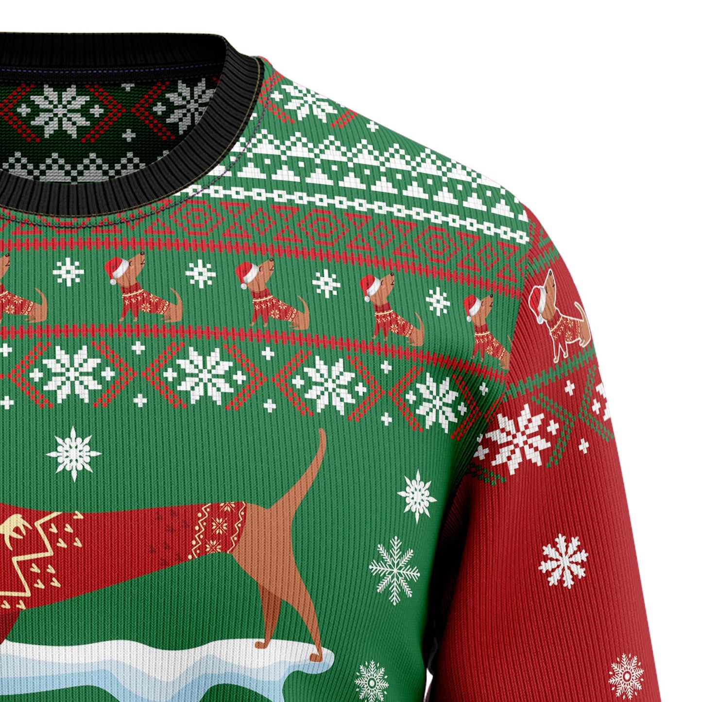 Dachshund Snow Day D1011 Ugly Christmas Sweater