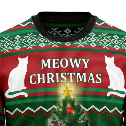 Cat Meowy Christmas T259 Ugly Christmas Sweater