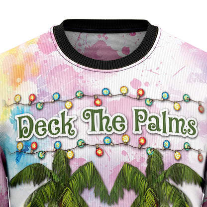 Flamingo Deck The Palms T1011 Ugly Christmas Sweater