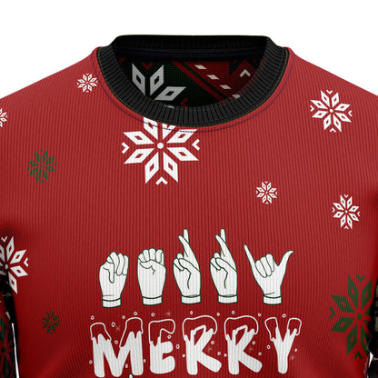 Sign Language Merry Christmas T2910 Ugly Christmas Sweater