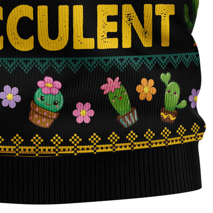 Cactus What the Fucculent HT081203 Ugly Christmas Sweater