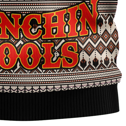 Riding Bulls Punchin Fools HT121120 Ugly Christmas Sweater