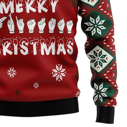 Sign Language Merry Christmas T2910 Ugly Christmas Sweater