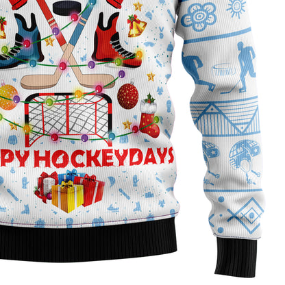 Happy Hockey Day TG5115 Ugly Christmas Sweater
