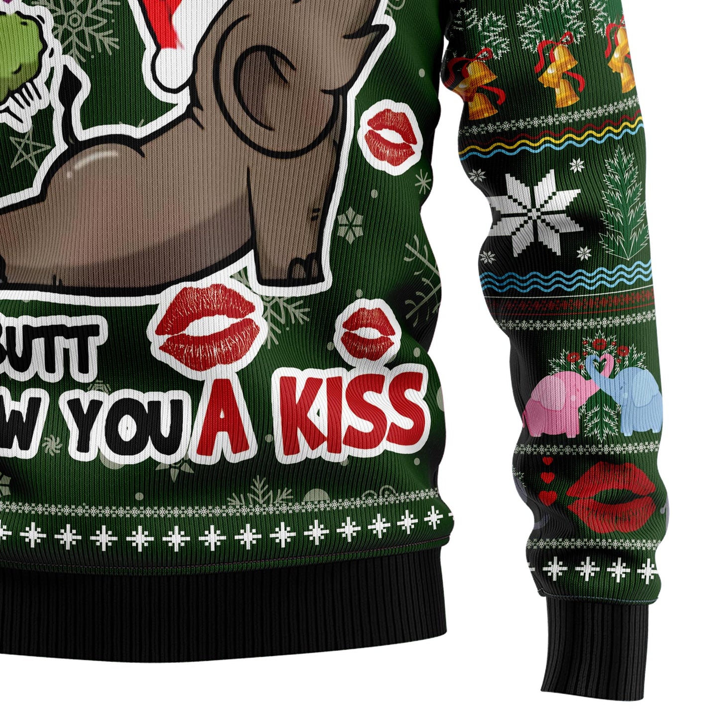 Elephant I Didn't Fart My Butt Blew You A Kiss HT102714 Ugly Christmas Sweater