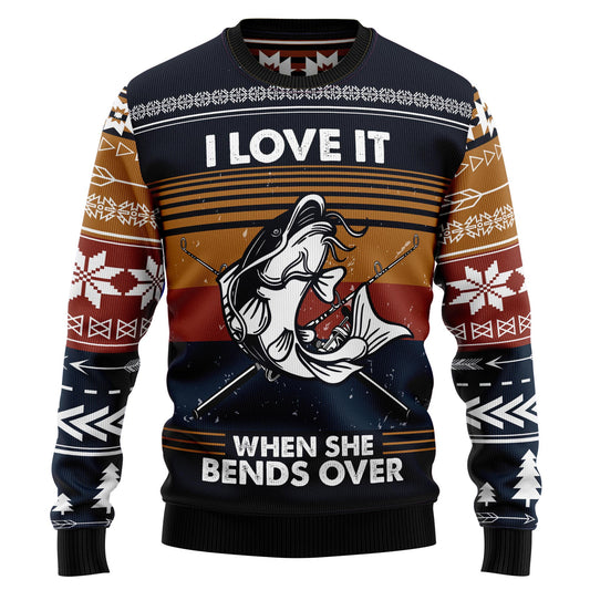 Fishing I Love It T110 Ugly Christmas Sweater