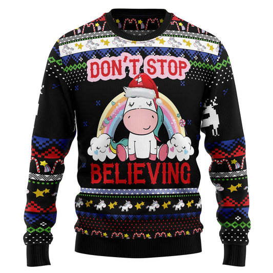 Unicorn Believing Christmas T239 Ugly Christmas Sweater