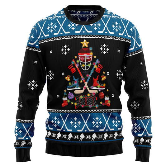 Happy Hockeyday D1011 Ugly Christmas Sweater