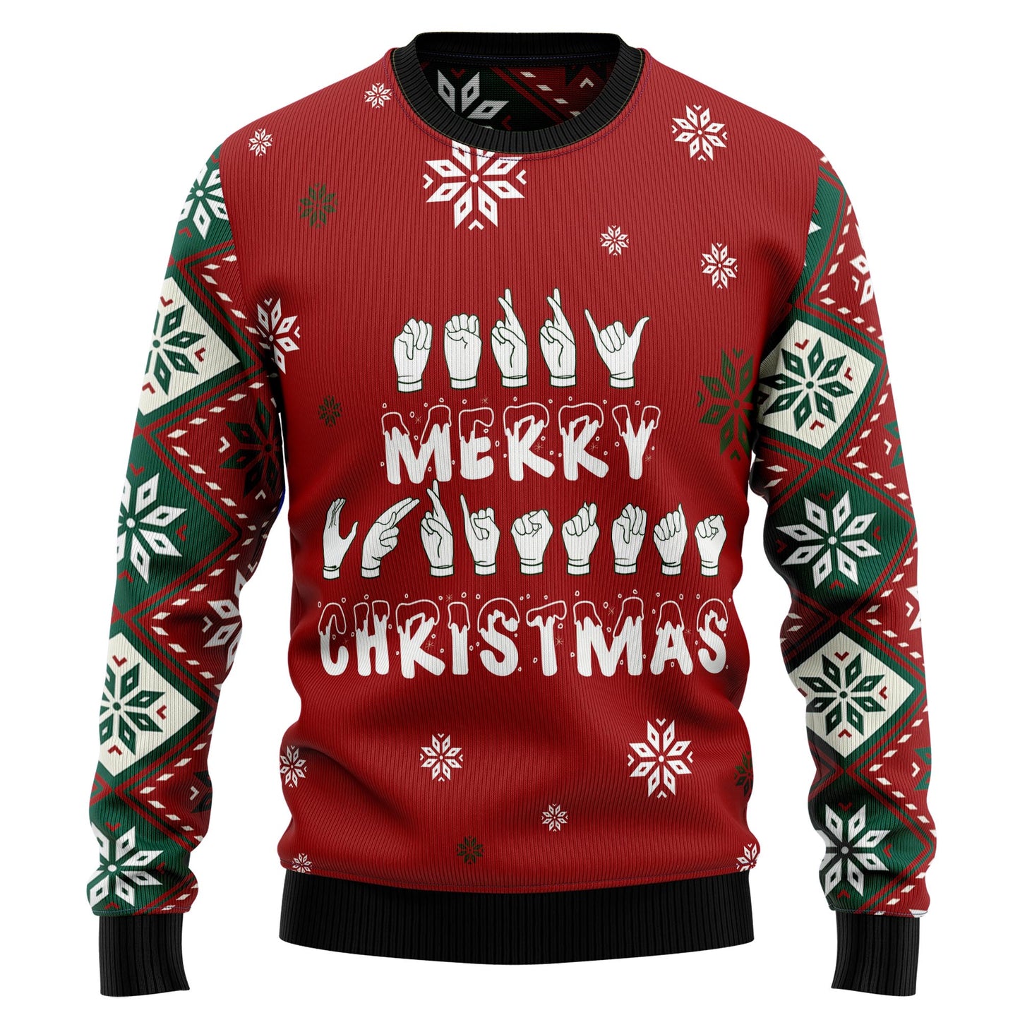 Sign Language Merry Christmas T2910 Ugly Christmas Sweater