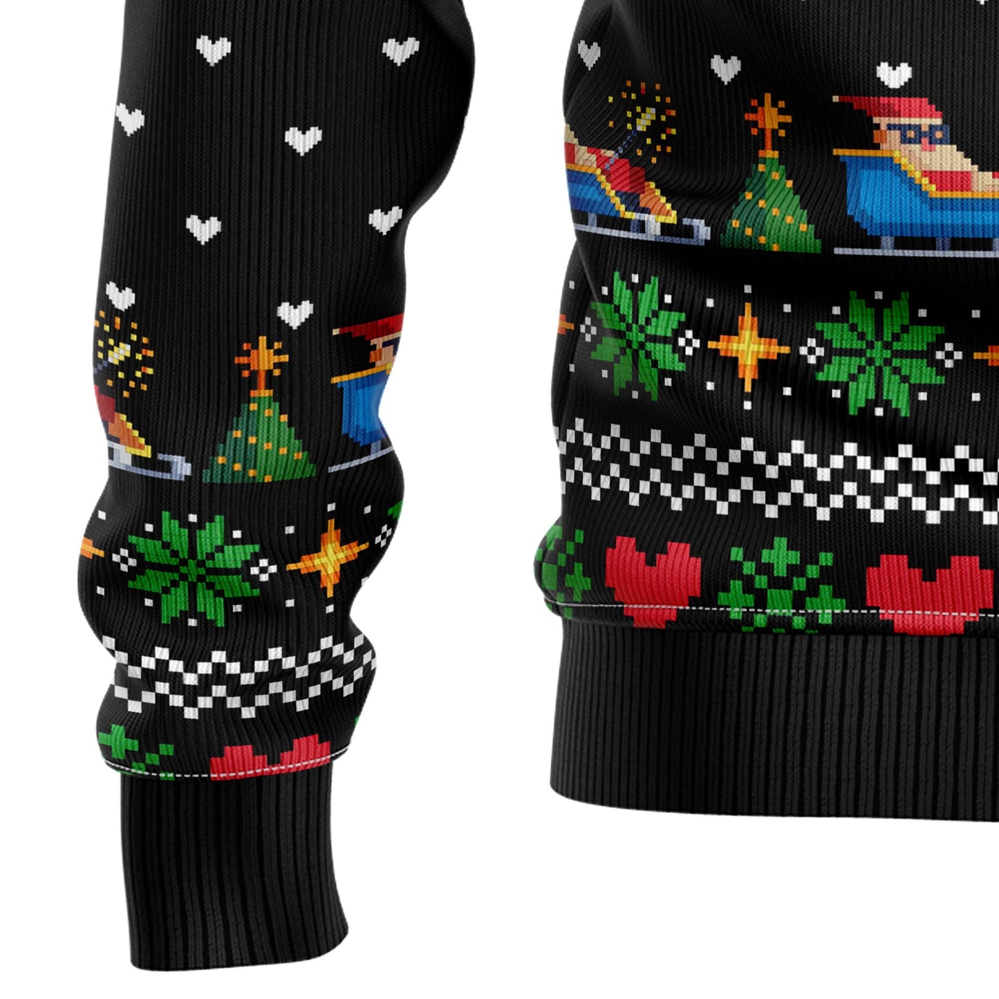 Santa Shark Ho Ho Ho D3009 Ugly Christmas Sweater