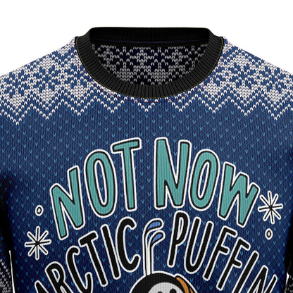 Not Now Arctic Puffin HT100606 Ugly Christmas Sweater