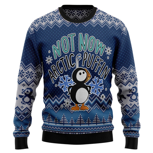 Not Now Arctic Puffin HT100606 Ugly Christmas Sweater