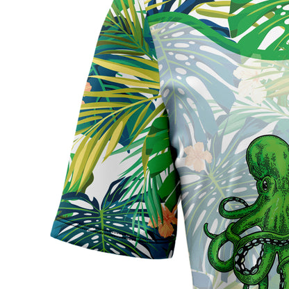 Octopus Green Tropical D2707 Hawaiian Shirt