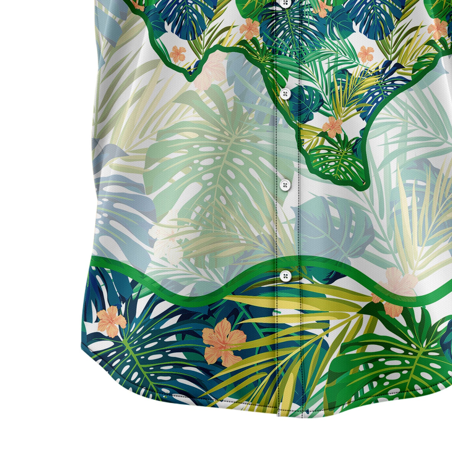 Texas Green Tropical D2707 Hawaiian Shirt