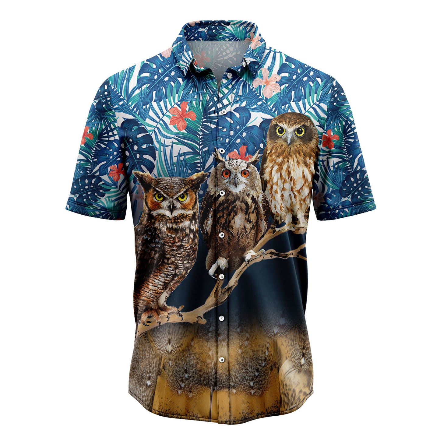 3D Owl G5728 Hawaiian Shirt