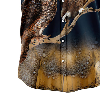 3D Owl G5728 Hawaiian Shirt