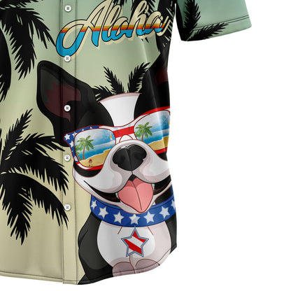 Boston Terrier Tropical G5727 Hawaiian Shirt