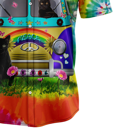 Black Cat Live In The Sunshine T2307 Hawaiian Shirt