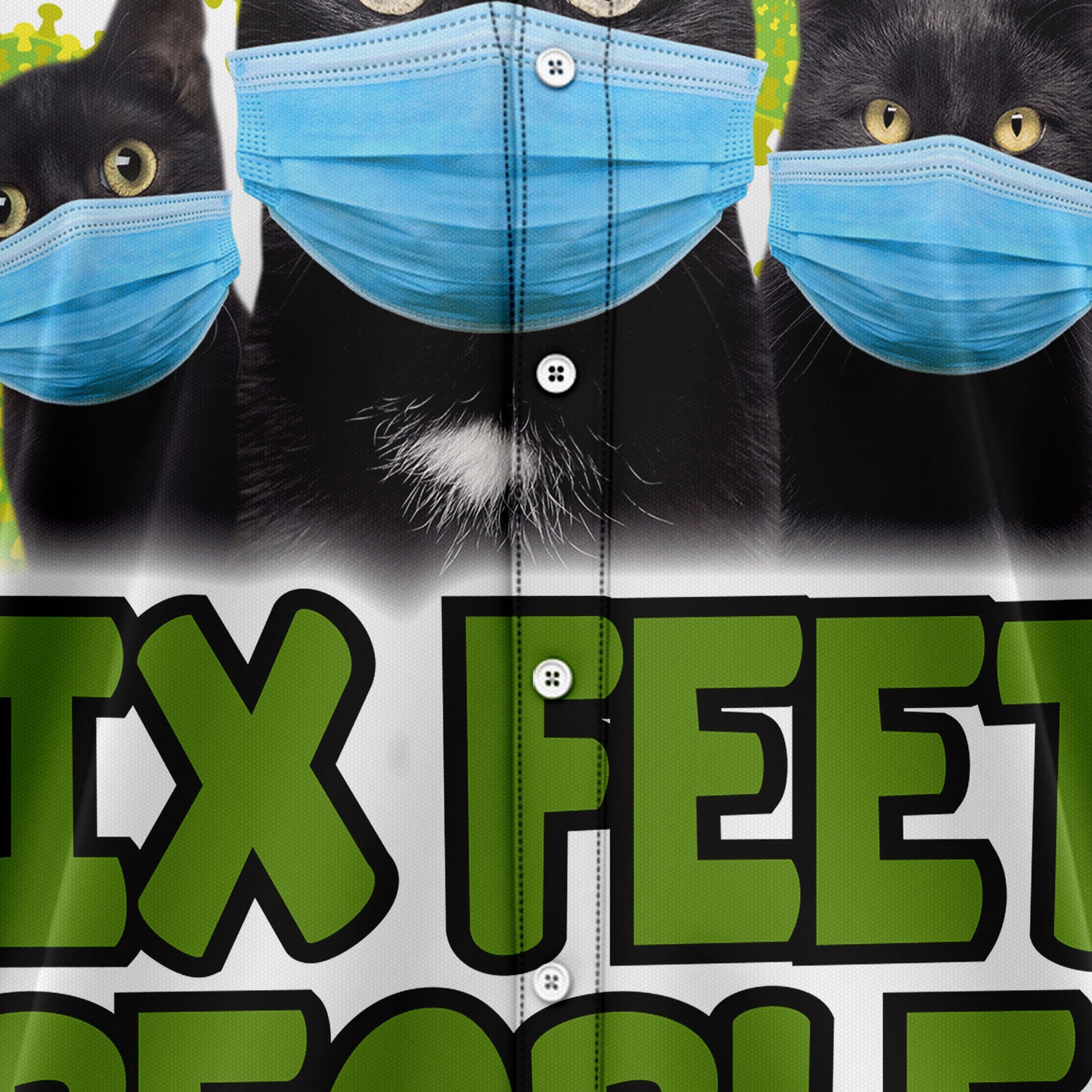 Six Feet Black Cat H237019 Hawaiian Shirt