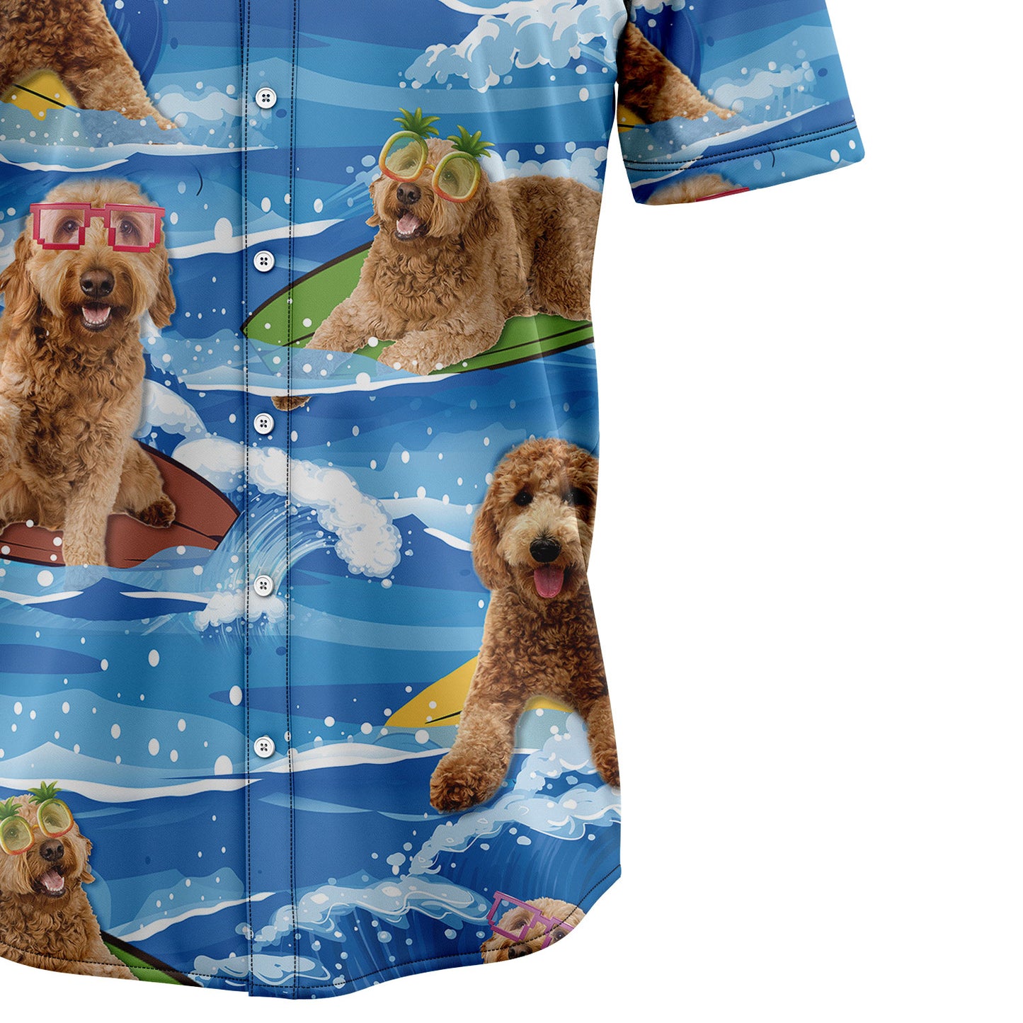 Goldendoodle Beach & My Dogs T2307 Hawaiian Shirt