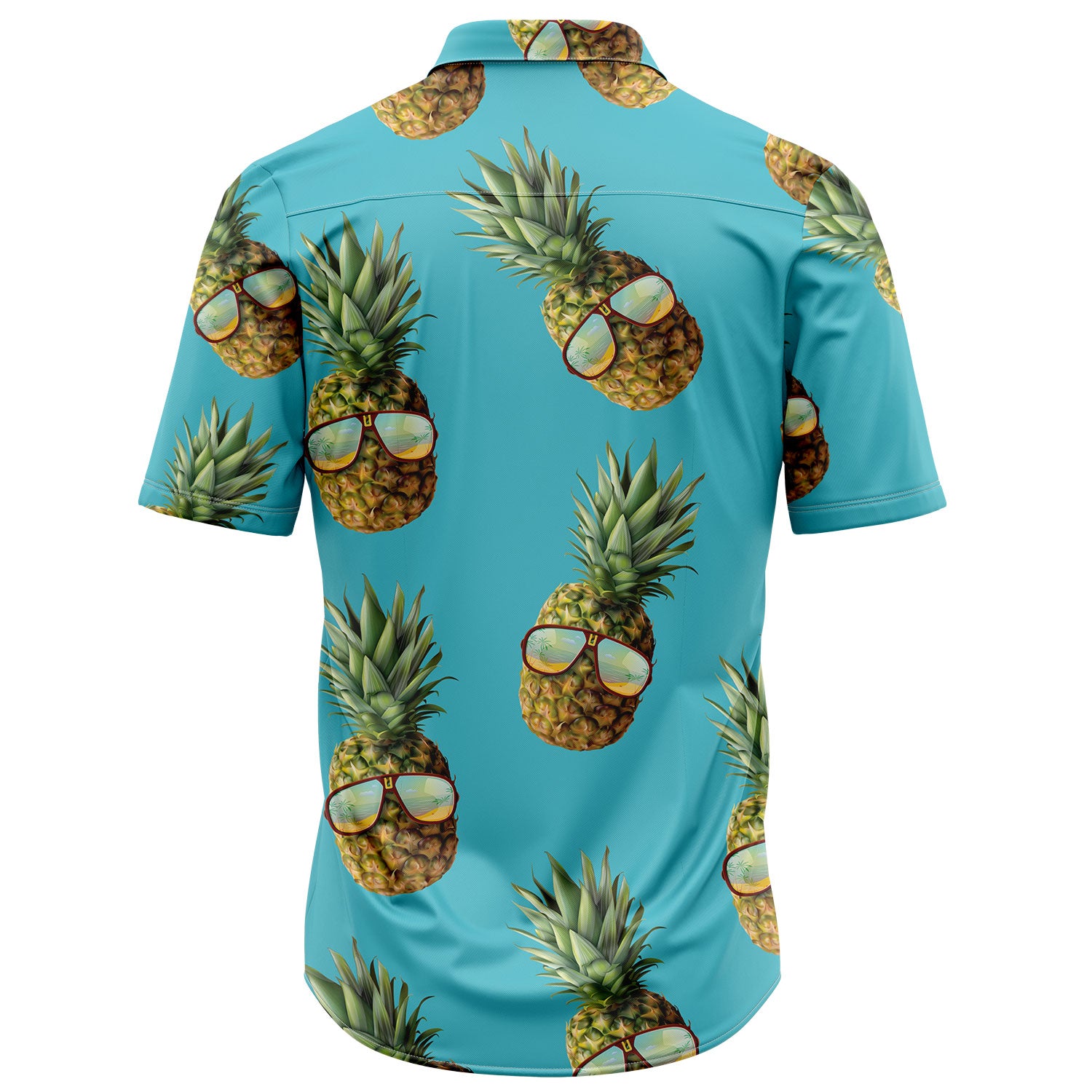 Tan Pineapple Floral Hawaiian Shirt