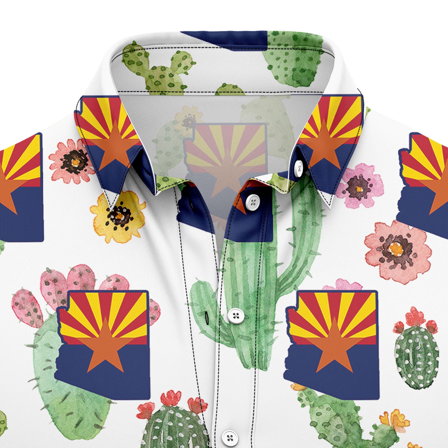 Arizona Cactus Flag H107022 Hawaiian Shirt