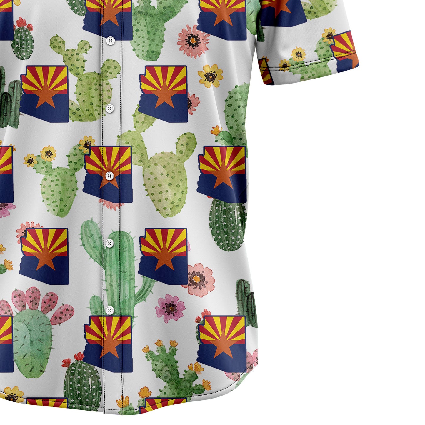 Arizona Cactus Flag H107022 Hawaiian Shirt