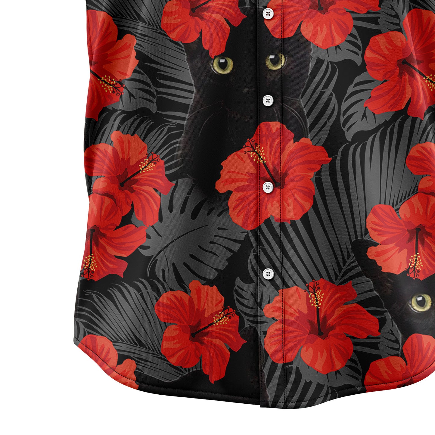 Black Cat H107021 Hawaiian Shirt